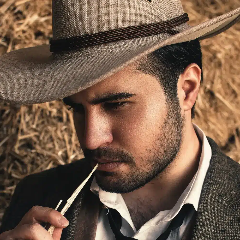 how to pull off a cowboy hat